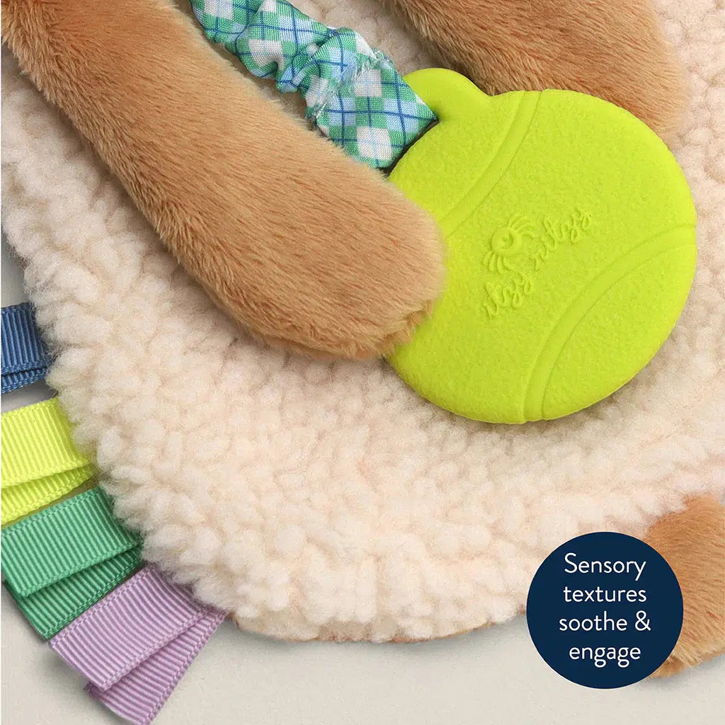 Lovey Plush + Teether Toy - Puppy-Infant &amp; Toddler-Itzy Ritzy-Yellow Springs Toy Company