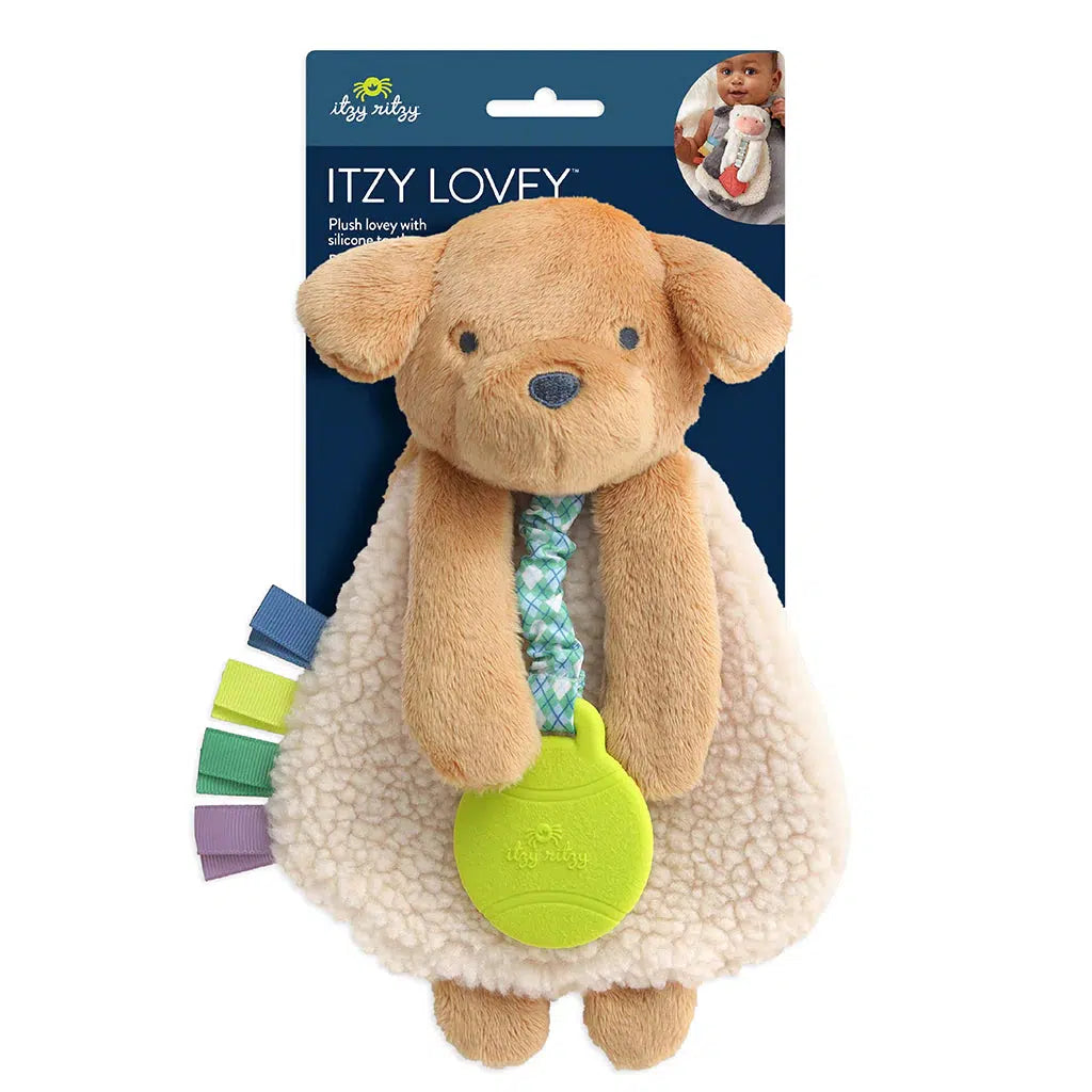 Lovey Plush + Teether Toy - Puppy-Infant &amp; Toddler-Itzy Ritzy-Yellow Springs Toy Company