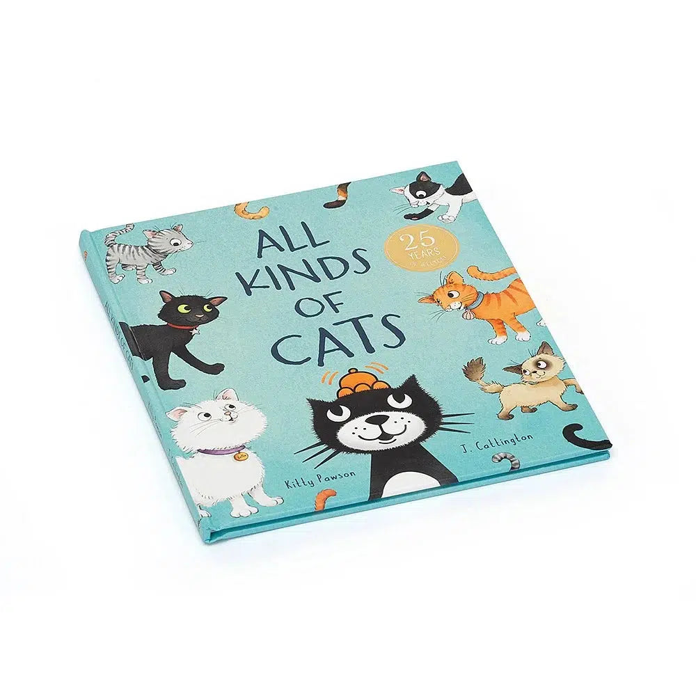 Front overhead view of the book All Kinds Of Cats.