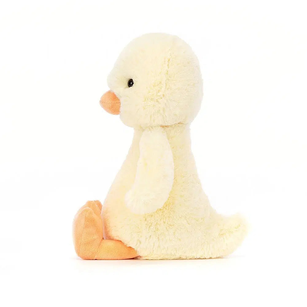 Front left side view of Bashful Duckling-12&quot; sitting.