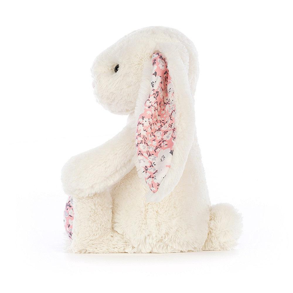 Front left side view of Blossom Cherry Bunny-12&quot; sitting.