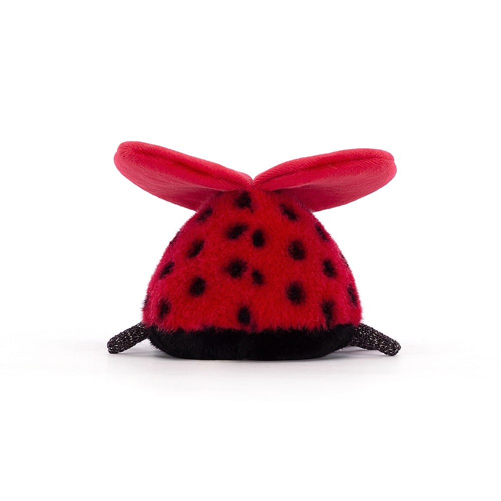 Rear view of the Jellycat Loulou Love Bug 5&quot;.