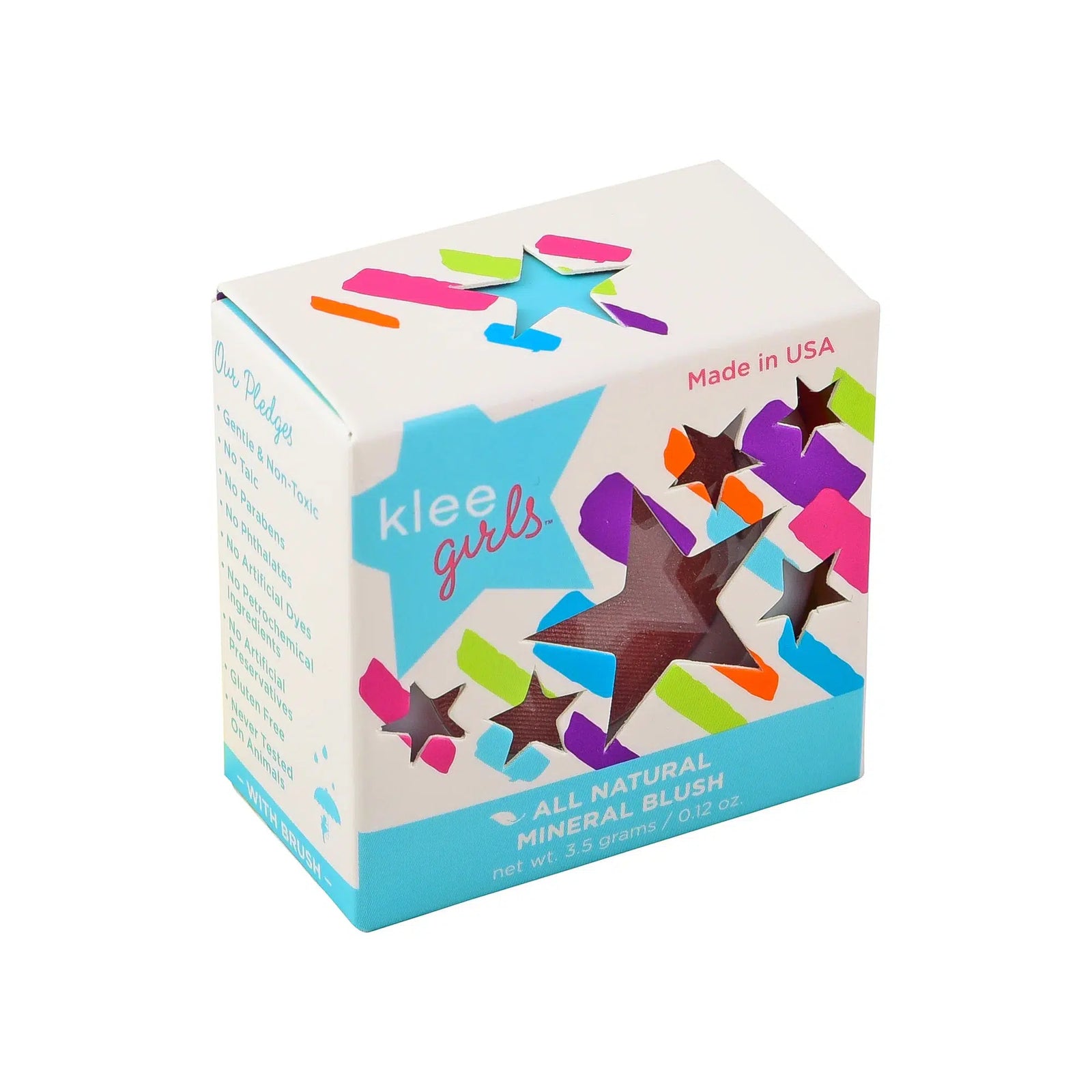 Front view of All Natural Blush-Carmel Shine in its package.