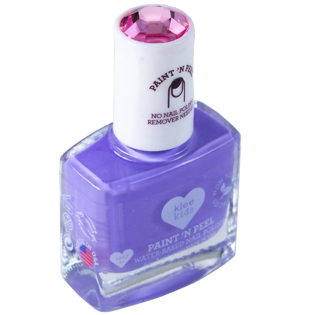 Front side view of Hartford - Klee Kids Water-Based Peelable Nail Polish.