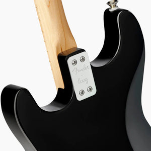 Back close-up view of the Fender X Loog guitar against a white background.