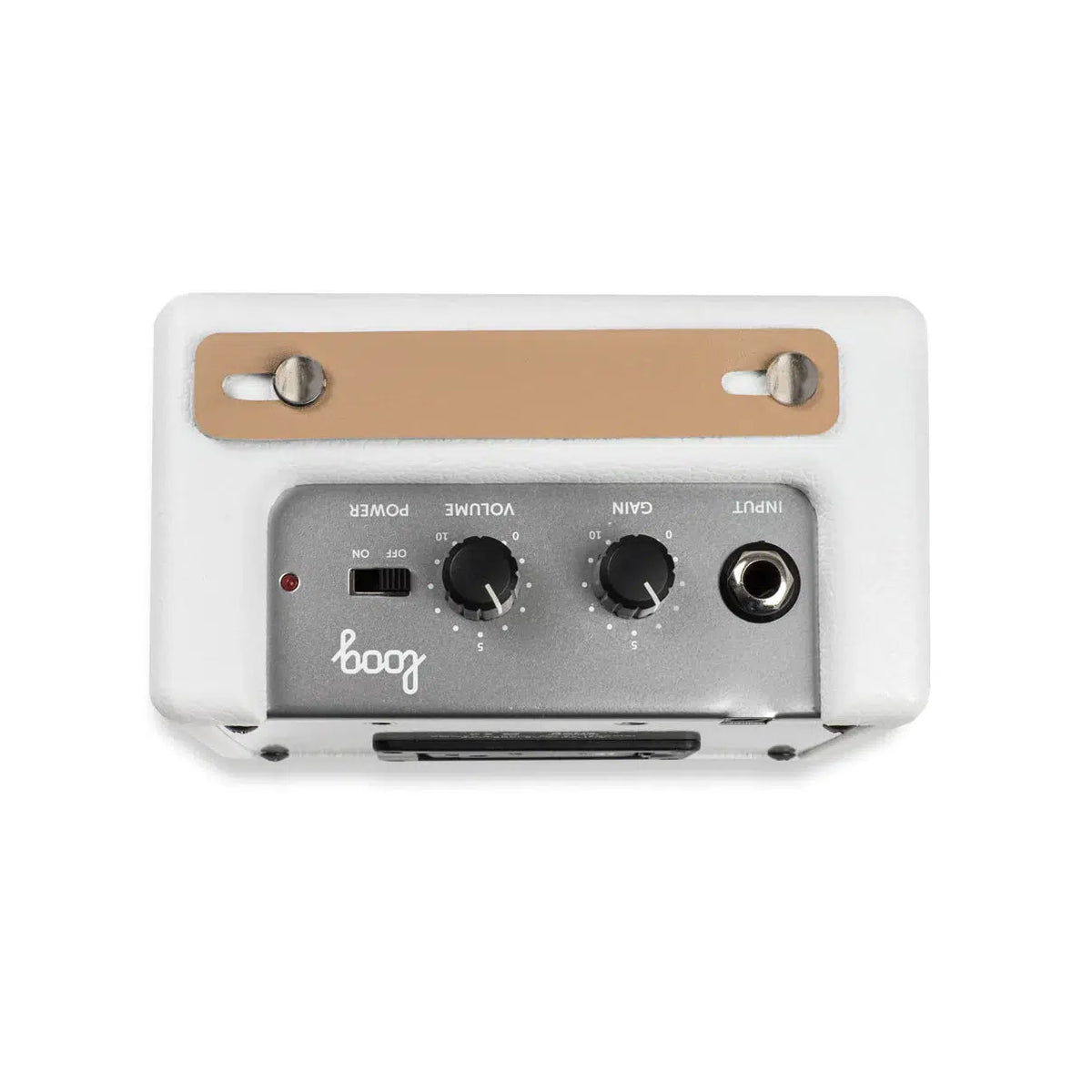 Front overhead view of the Loog Mini Amp.