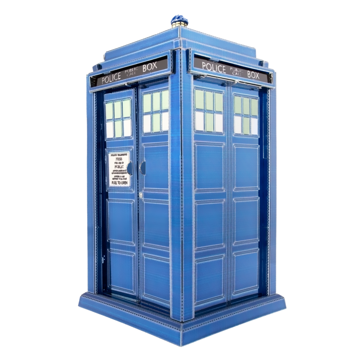 TARDIS -COLOR Doctor Who-Building &amp; Construction-Metal Earth-Yellow Springs Toy Company