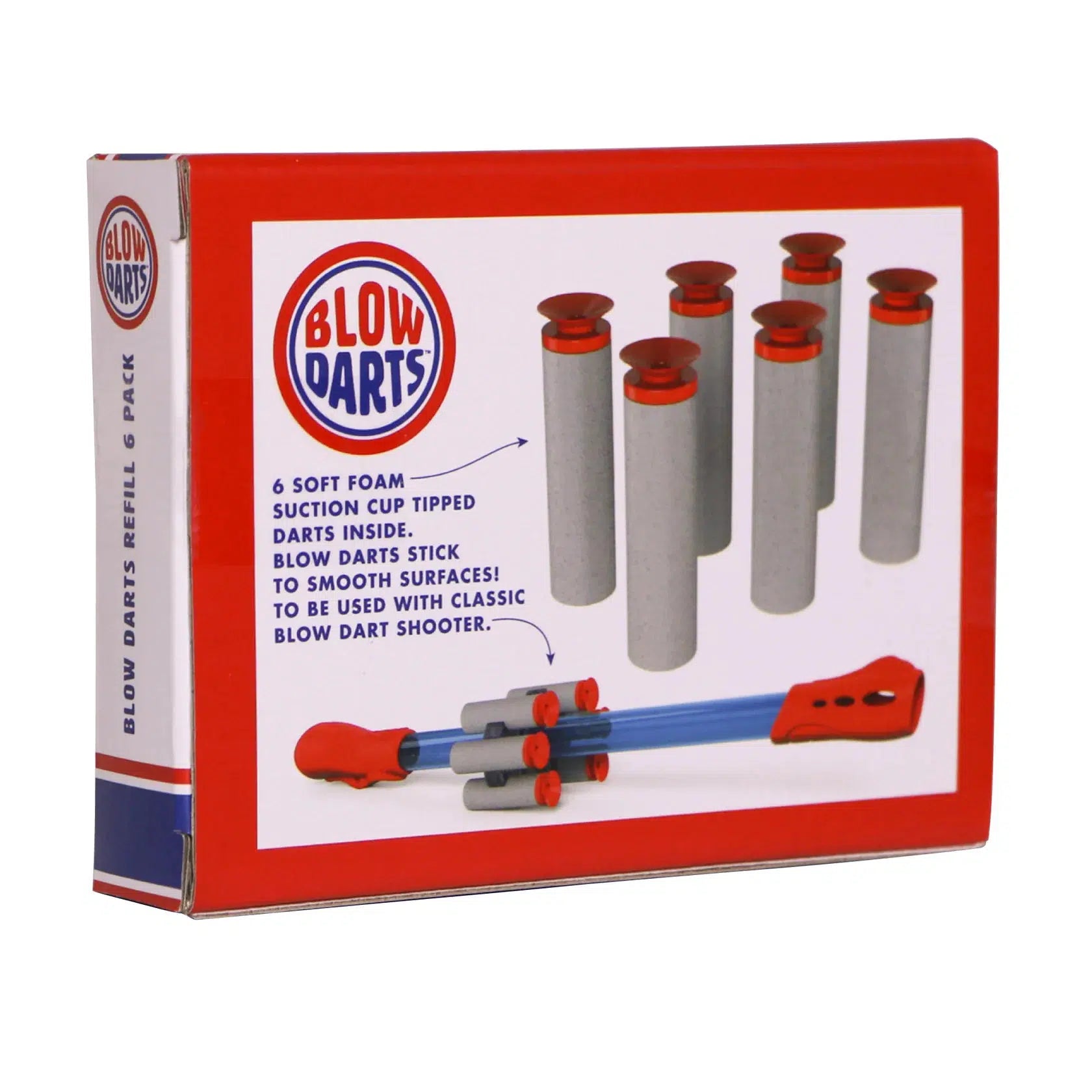 Front view of Refill Blow Darts in box.