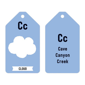 Front view of the "C" card in the set.
