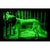 Front view of a dog in the infrared mode as seen through the SpyX Night Hawk Scope-IR Infrared Night Vision Binocular.