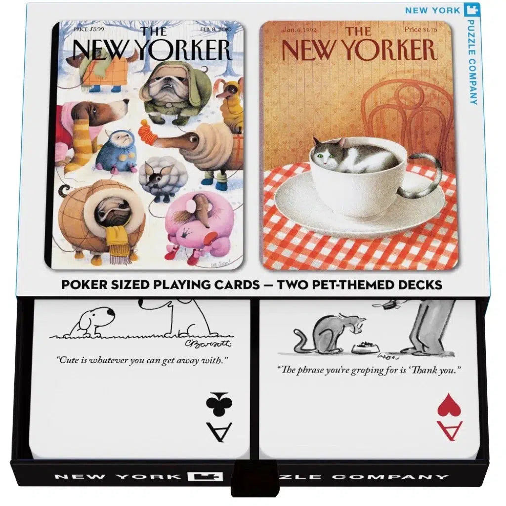 Dog and Cat Cartoons Double Deck Playing Cards - 2 Standard Decks-Games-New York Puzzle Company-Yellow Springs Toy Company