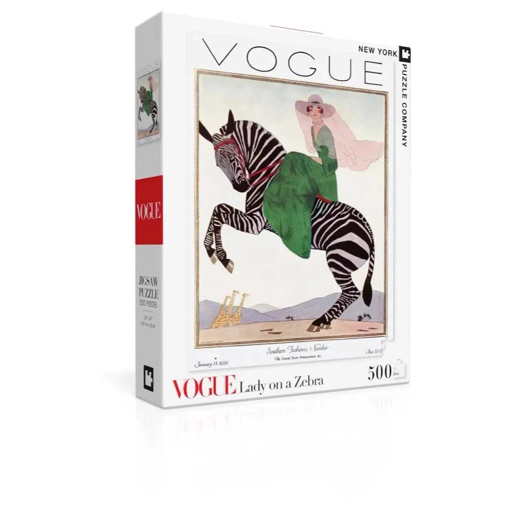 Lady On A Zebra | Marty - 500 Pieces-Puzzles-New York Puzzle Company-Yellow Springs Toy Company