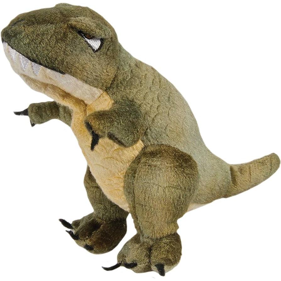 Front view of the T-Rex-Finger Puppet standing upright.