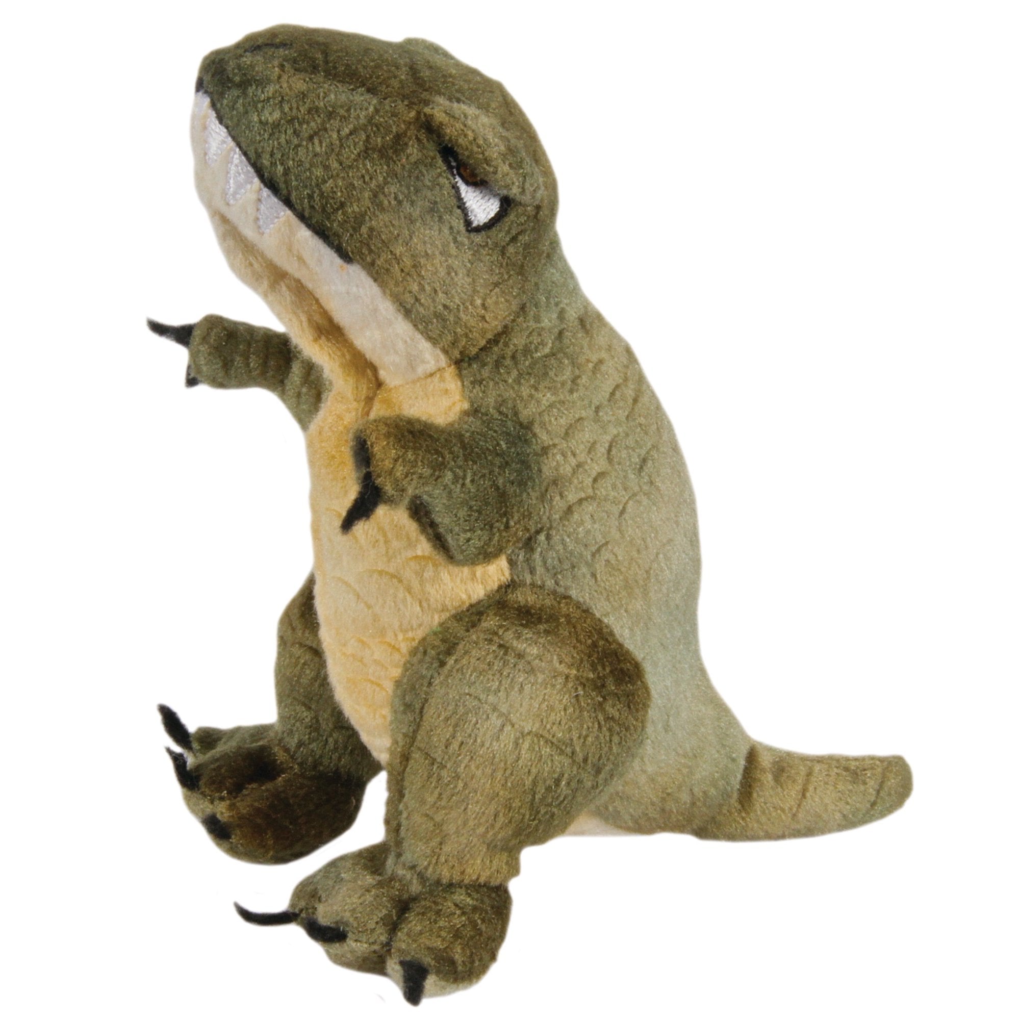 Front view of the T-Rex-Finger Puppet standing upright.