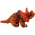 Front side view of Triceratops (orange) - Finger Puppet.