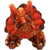 Front view of Triceratops (orange) - Finger Puppet.