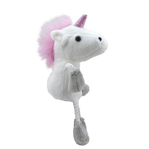 Front side view of the Unicorn-Finger Puppet.