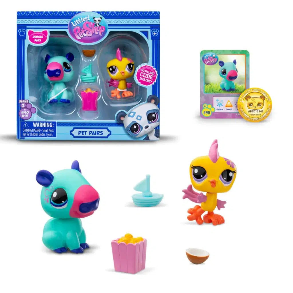 Littlest Pet Shop Pet Pairs - Series 2 - Capybara and Parakeet-Tech Toys-Schylling-Yellow Springs Toy Company