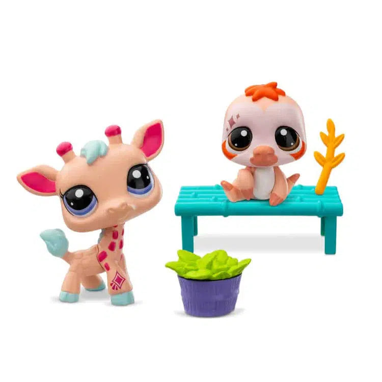 Littlest Pet Shop Pet Pairs - Series 2 - Giraffe and Sloth-Tech Toys-Schylling-Yellow Springs Toy Company