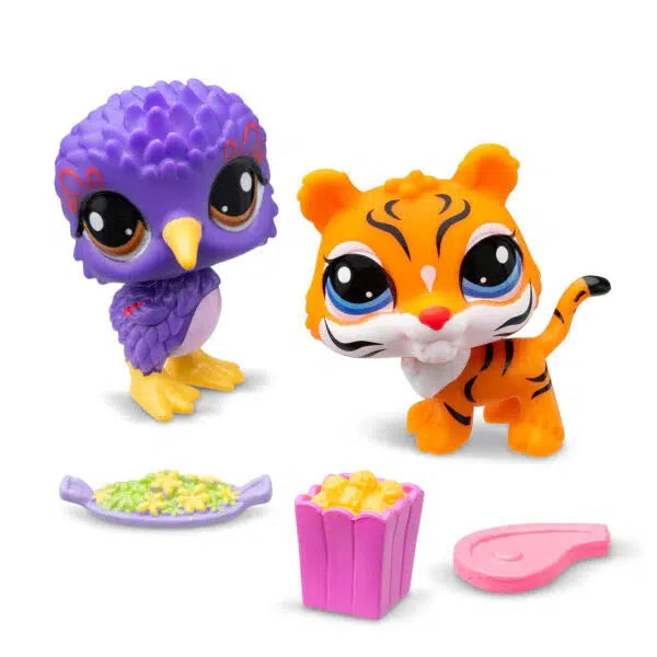 Littlest Pet Shop - Pet Pairs - Generation 7 - Wave 1 (Kiwi and Tiger)-Tech Toys-Schylling-Yellow Springs Toy Company