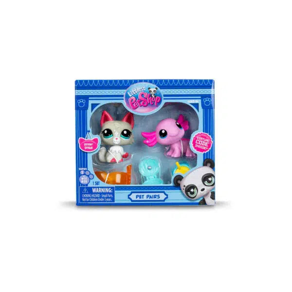 Littlest Pet Shop - Pet Pairs - Generation 7 - Wave 1 (Cat and Axolotl)-Tech Toys-Schylling-Yellow Springs Toy Company