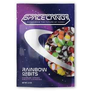 Front view of Rainbow Orbits: Freeze-Dried Candies in their packaging.
