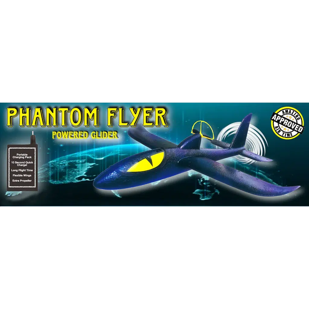 Front view of Phantom Flyer Powered Glider in the box.