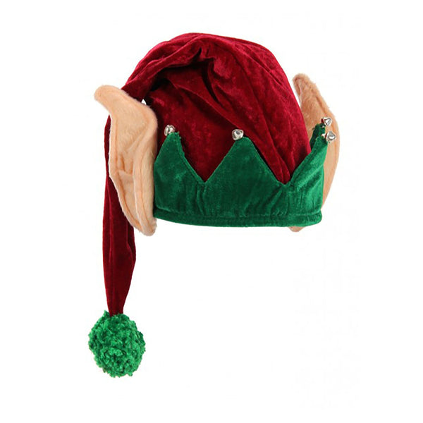 Front view of Soft Elf Hat With Ears.