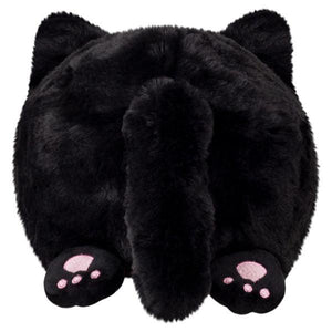 Rear view of Mini Black Kitty-7-Inch showing tail and back paws.