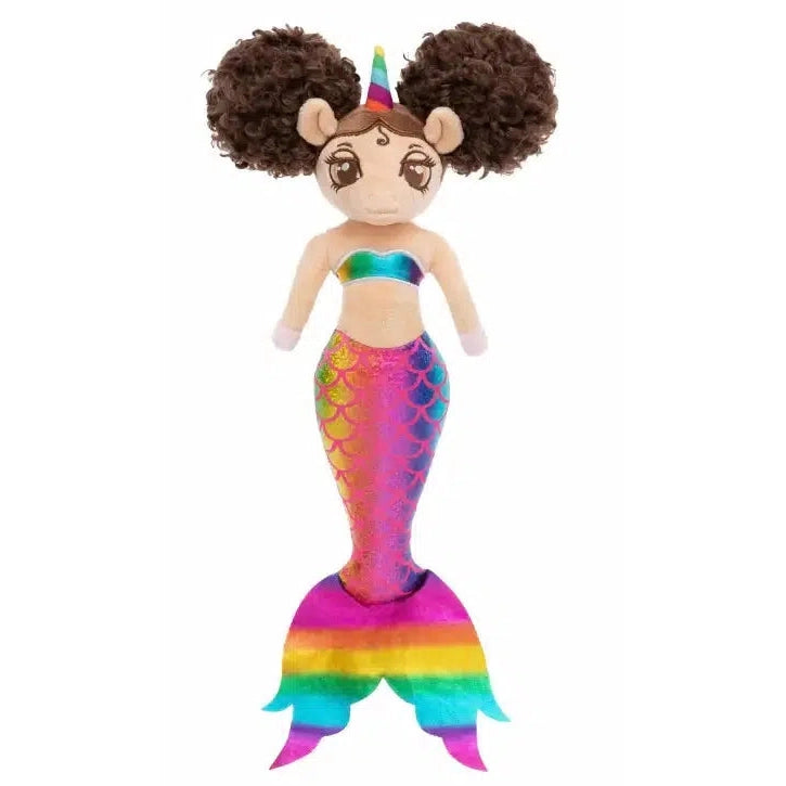 Front view of Zoe Black Unicorn Mermaid Doll.