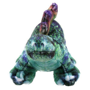 Front view of the Stegosaurus-Finger Puppet.