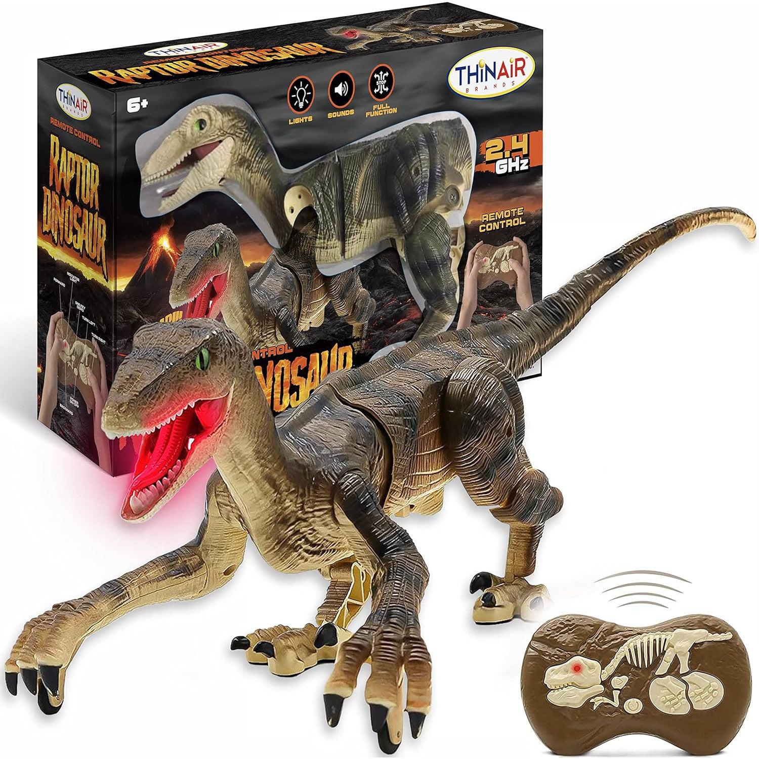 RC Dinosaur - Raptor with Sound & Light-Pretend Play-Yellow Springs Toy Company