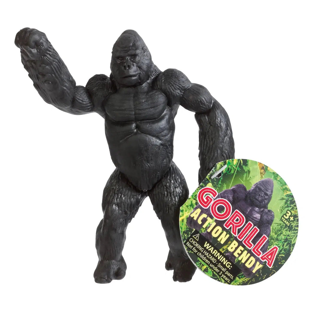 Front view of the Bendy Gorilla with one arm raised.