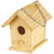 Front view of the completed, but not decorated Build A Bird Bungalow - Backyard Birdhouse Kit 