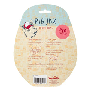 Rear view of Pig Jax in its packaging.