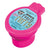 Front view of pink Potty Putty in its toilet container.