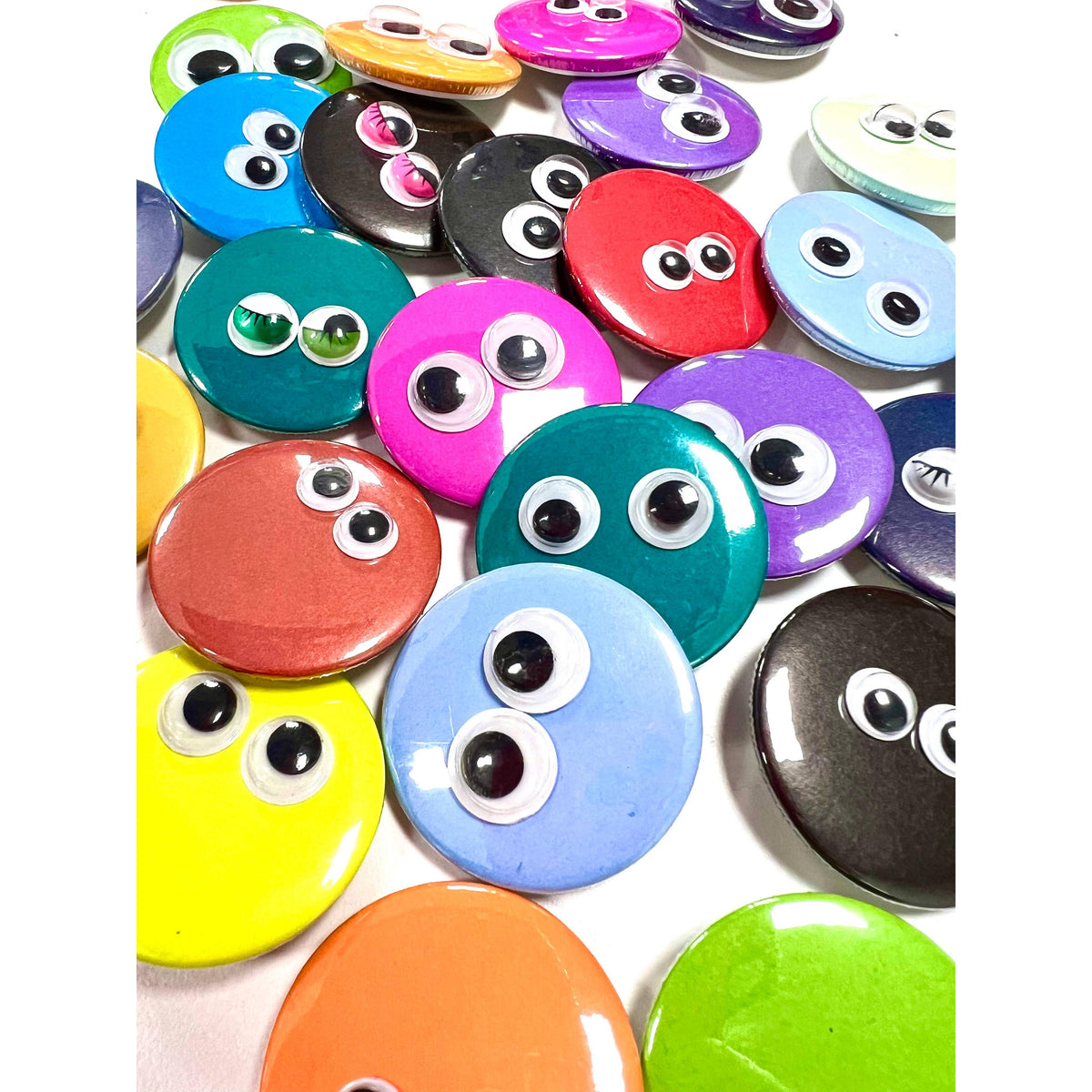 X25 Googly Eye Button Pin Badge assortment-Bite Your Granny-Yellow Springs Toy Company