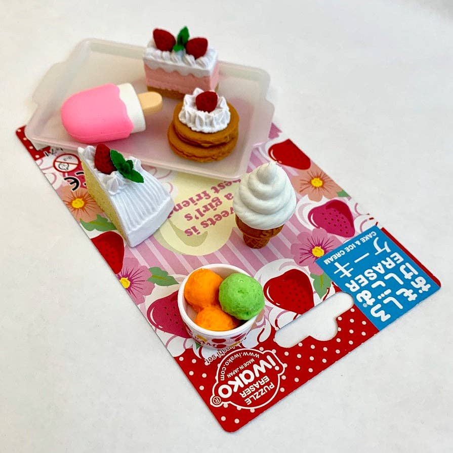 Iwako Cake Eraser Card-BCmini-Yellow Springs Toy Company