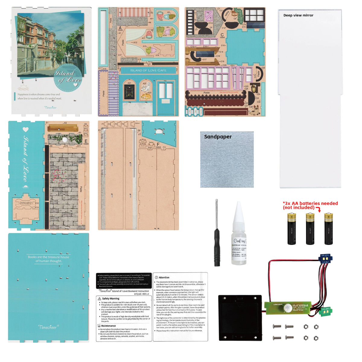 DIY Miniature House Book Nook Kit: Island of Love-Hands Craft-Yellow Springs Toy Company