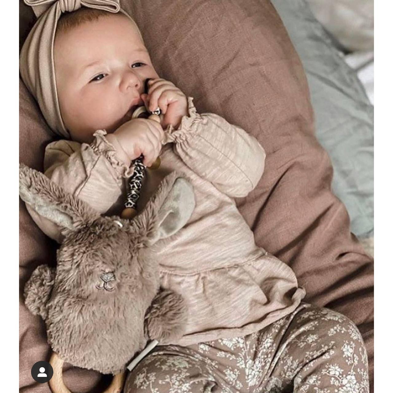 Byron Bunny Soft Rattle Toy 6.8"/17cm-OB-Yellow Springs Toy Company