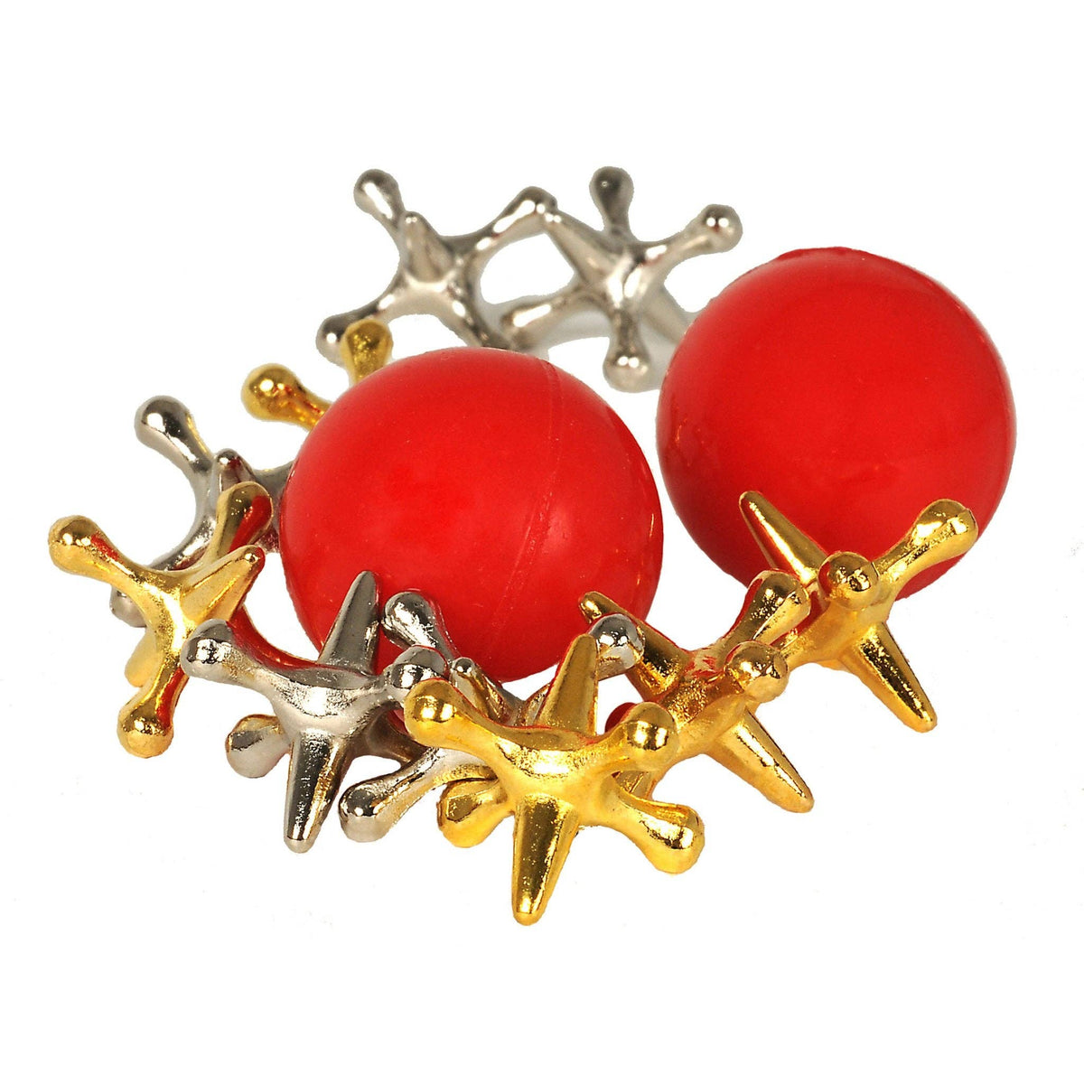 Old-Fashioned Metal Jacks in a Wooden Box-Games-Wood Expressions-Yellow Springs Toy Company