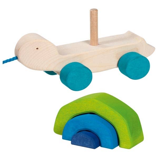 Pull-along animal - Tortoise - goki Evolution-Goki America-Yellow Springs Toy Company