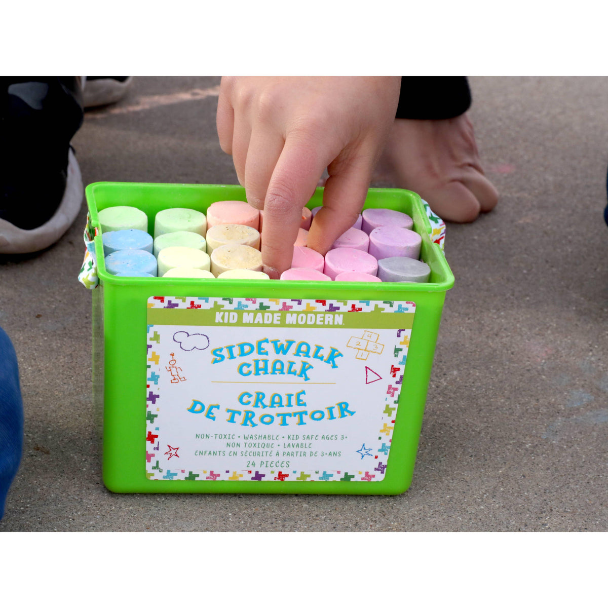 Non-Toxic Sidewalk Chalk Bucket-Arts & Humanities-Regal Games-Yellow Springs Toy Company