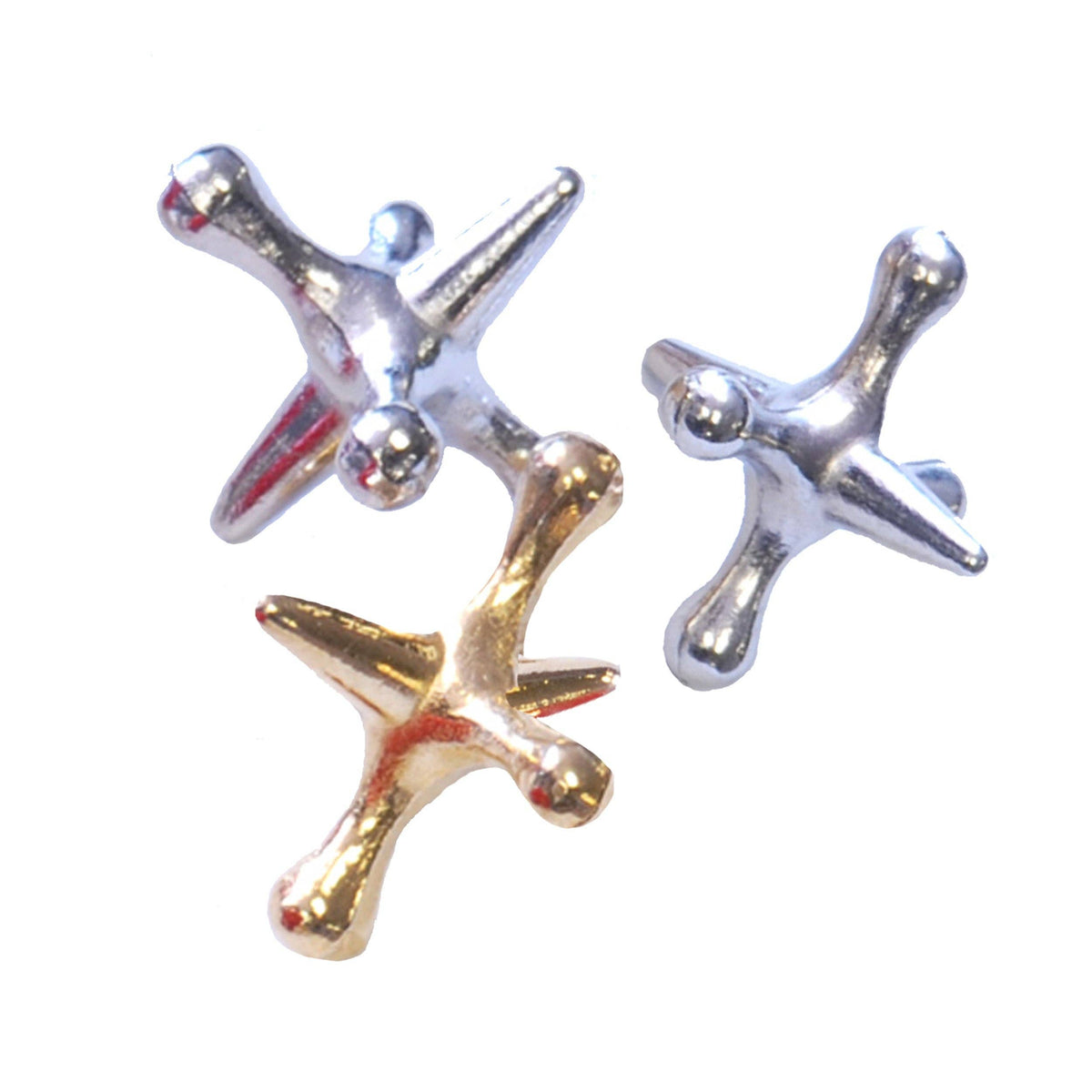 Old-Fashioned Metal Jacks in a Wooden Box-Games-Wood Expressions-Yellow Springs Toy Company