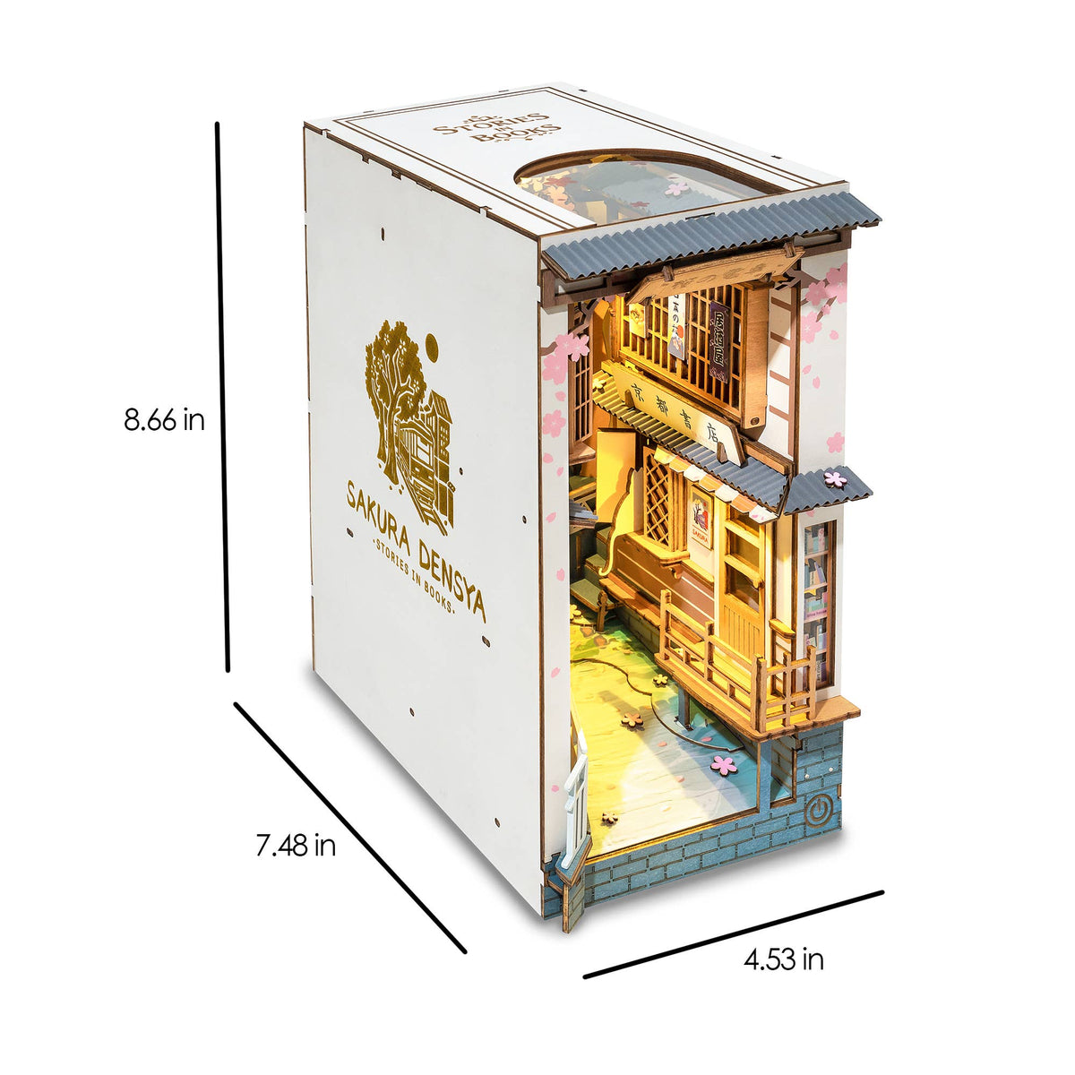 DIY Miniature House Book Nook Kit: Sakura Densya-Hands Craft-Yellow Springs Toy Company