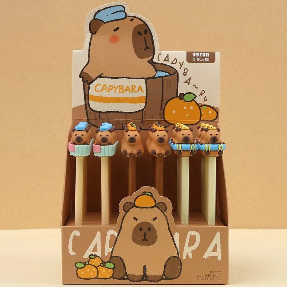 CAPYBARA GEL PEN-36-BCmini-Yellow Springs Toy Company