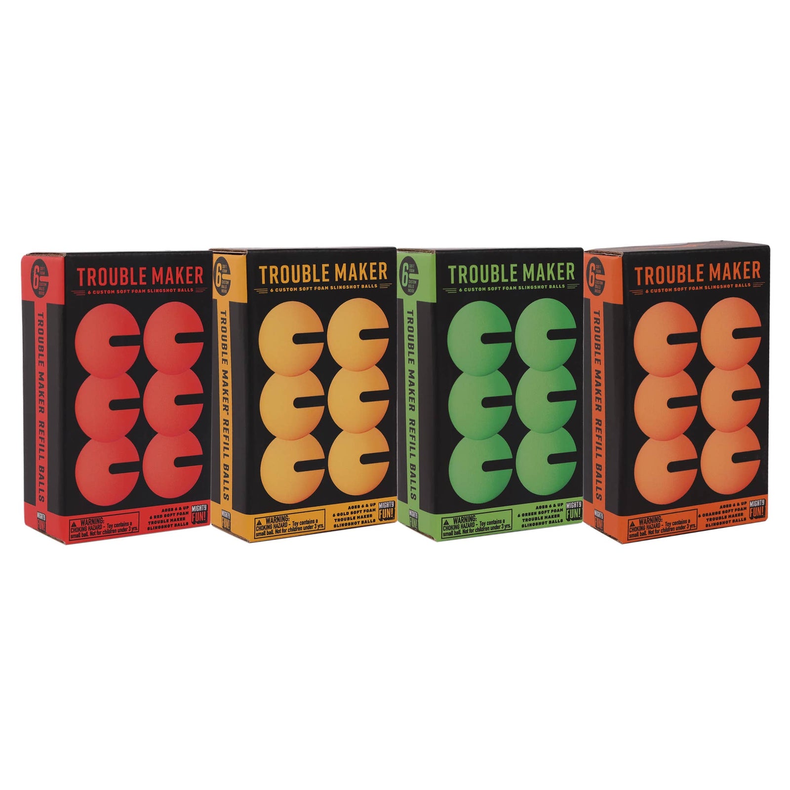 Refill Balls - Trouble Maker Assortment - Yellow-Active & Sports-Mighty Fun!-Yellow Springs Toy Company