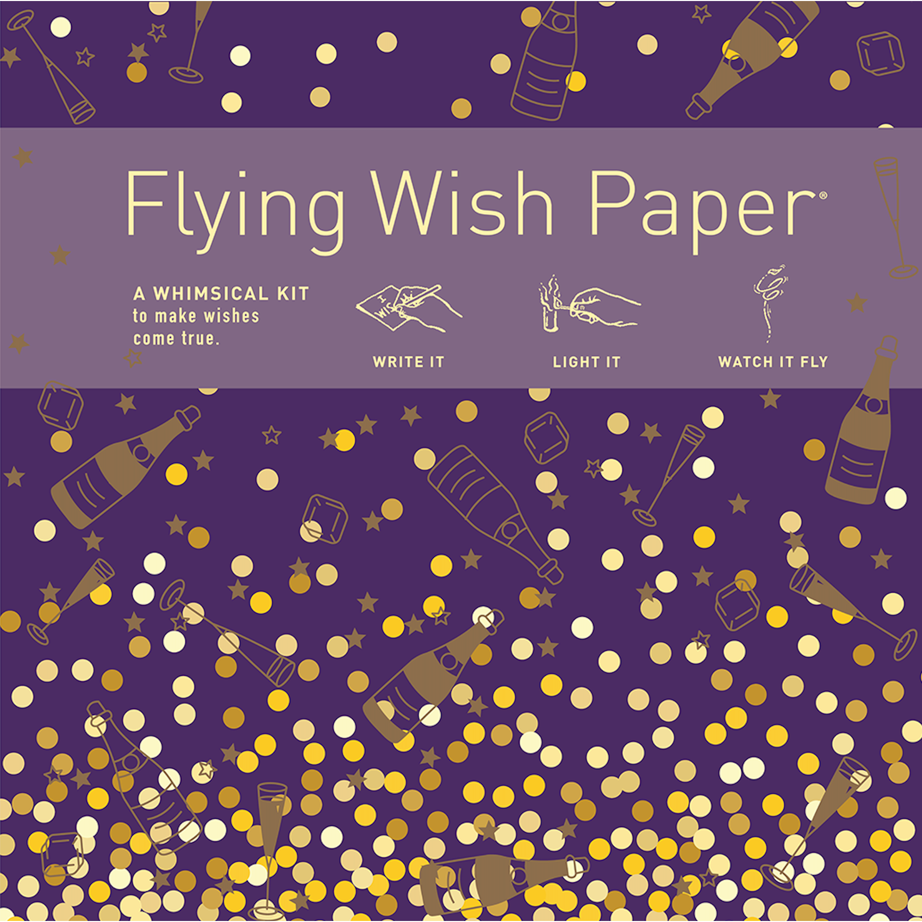 CHAMPAGNE / Large kit w 50 Wishes + access.-FLYING WISH PAPER-Yellow Springs Toy Company