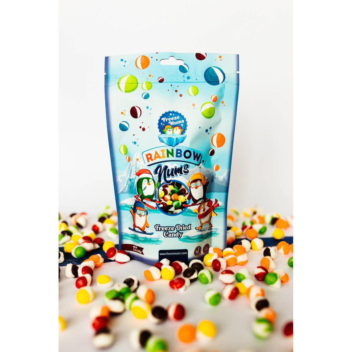 Freeze Nums Rainbow Nums Freeze Dried Candy, 2.6oz Bag, 16ct-Grandpa Joe&#39;s Candy Shop-Yellow Springs Toy Company