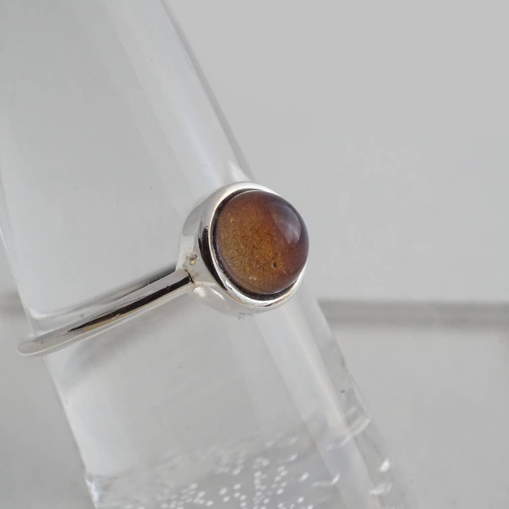 Silver Mini Mood Ring: Adjustable M/L-Jewelry &amp; Accessories-Honeycat Jewelry-Yellow Springs Toy Company